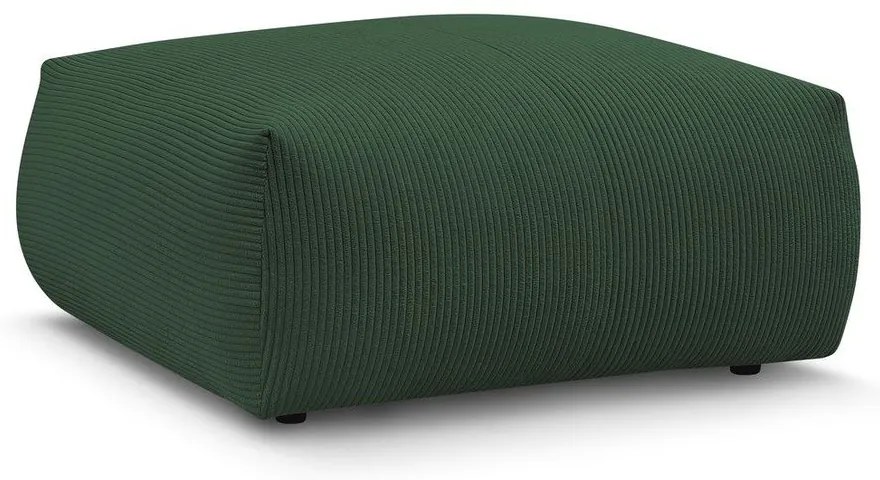 Taburet verde cu tapițerie din catifea reiată Voltaire – Bobochic Paris