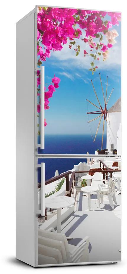Foto Autocolant pentru piele al frigiderului Santorini, Grecia