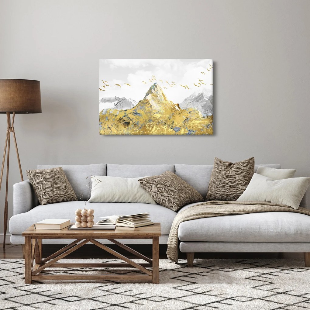 Tablou - Munte auriu (90x60 cm)