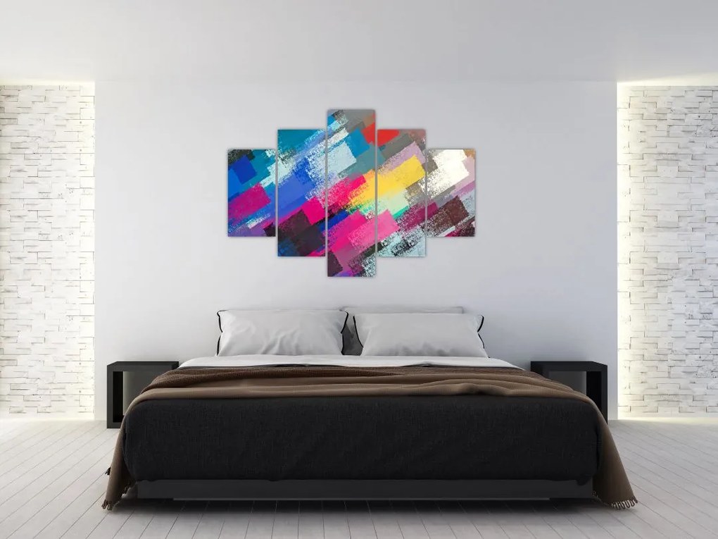 Tablou - Dungi colorate cu pensula (150x105 cm)