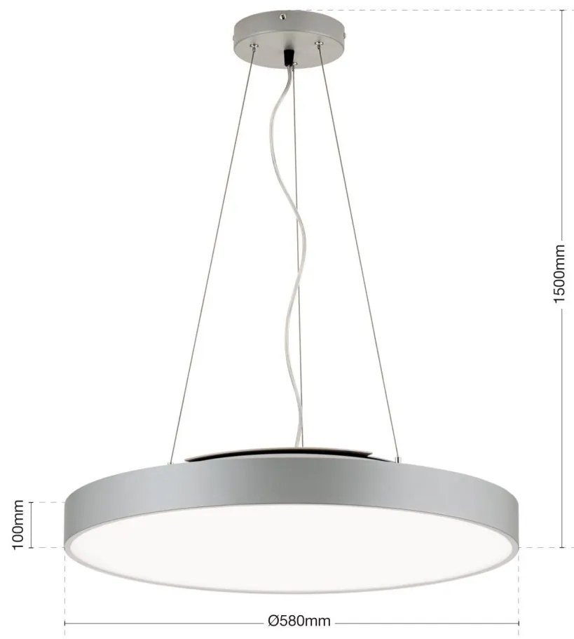 Lustra LED suspendata/aplicata SPACE D-60cm