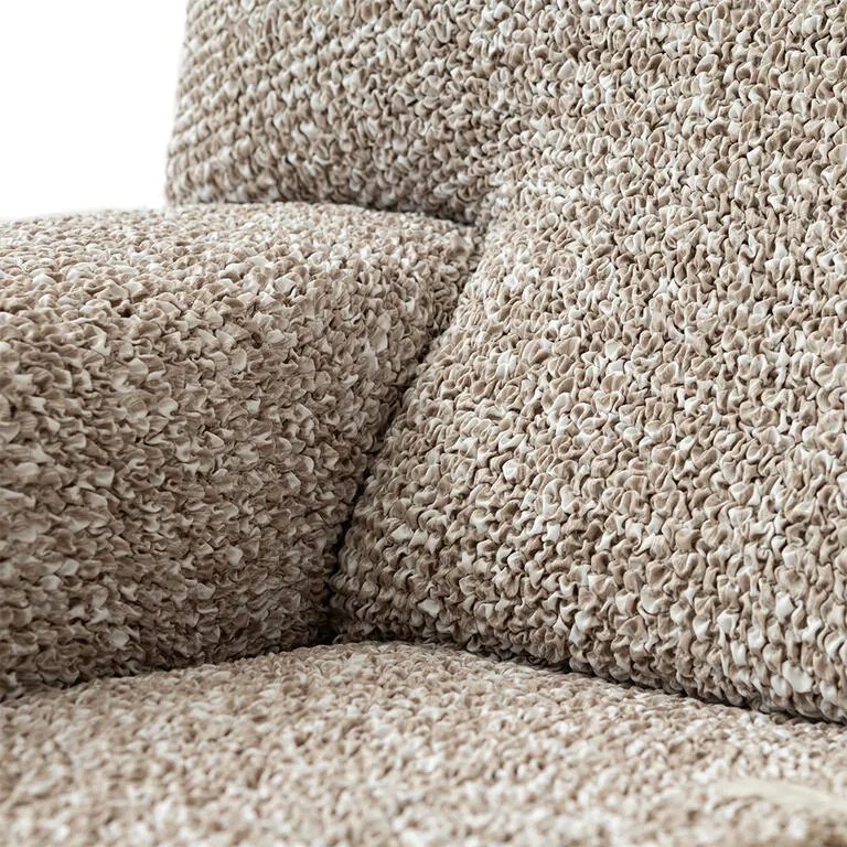 Huse bielastice GLORIA bej fotoliu dublu (l. 120 - 160 cm)