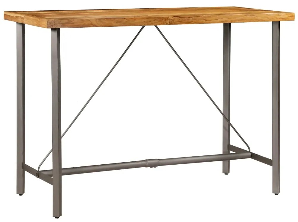245805 vidaXL Masă de bar din lemn masiv de tec reciclat, 150 x 70 x 106 cm