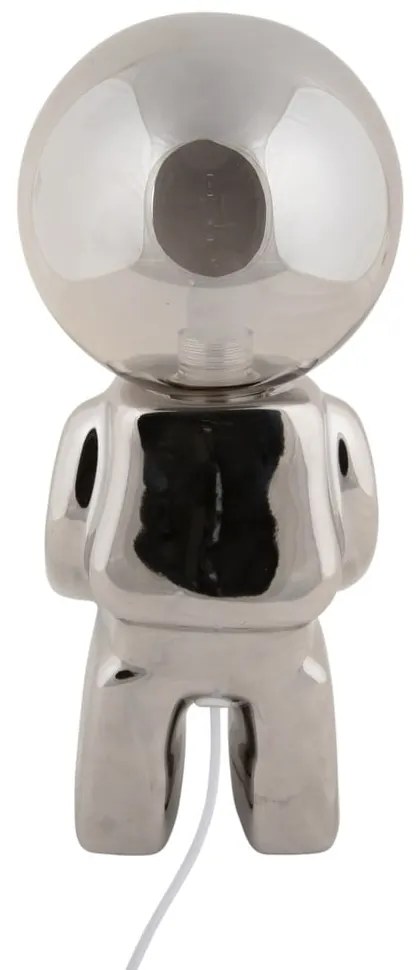 Veioză argintie LED cu intensitate reglabilă cu abajur din sticlă (înălțime 27 cm) Ross – Leitmotiv