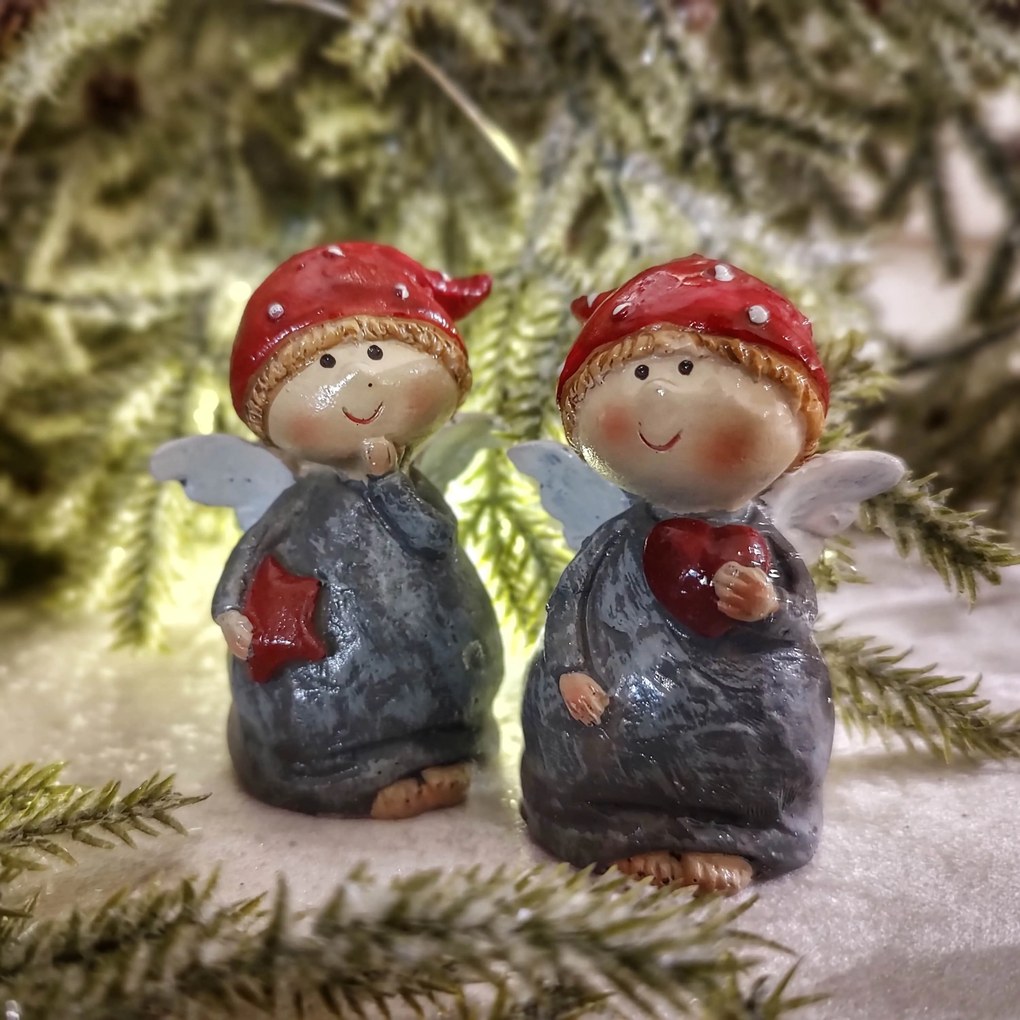 Decoratiune Happy Angel 7 cm - modele diverse
