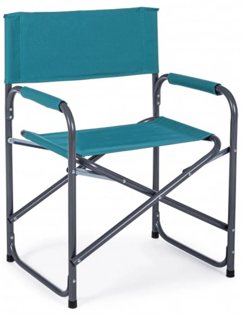 Scaun pentru gradina, Olbia, Bizzotto, 55x47x78 cm, pliabil, otel/poliester, turcoaz