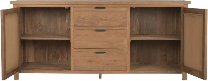 Bufet din lemn de tec si rattan " Boho Tec "