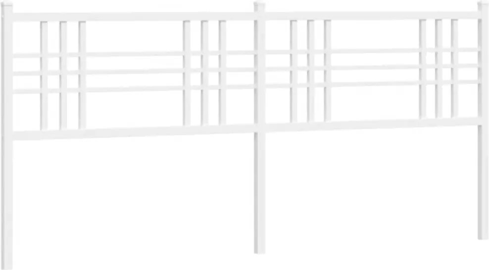 vidaXL Tăblie de pat de schimb metalică, alb, 200 cm