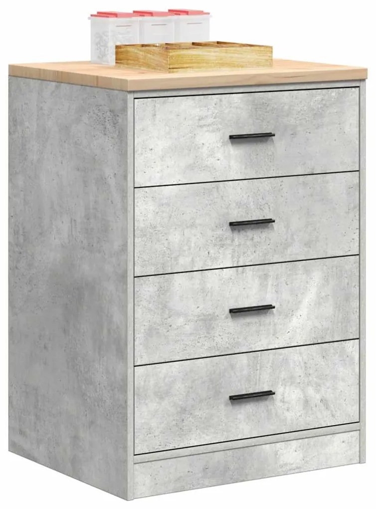 vidaXL Dulap depozitare garaj Beton Gri 60x51x85 cm lemn masiv de pin