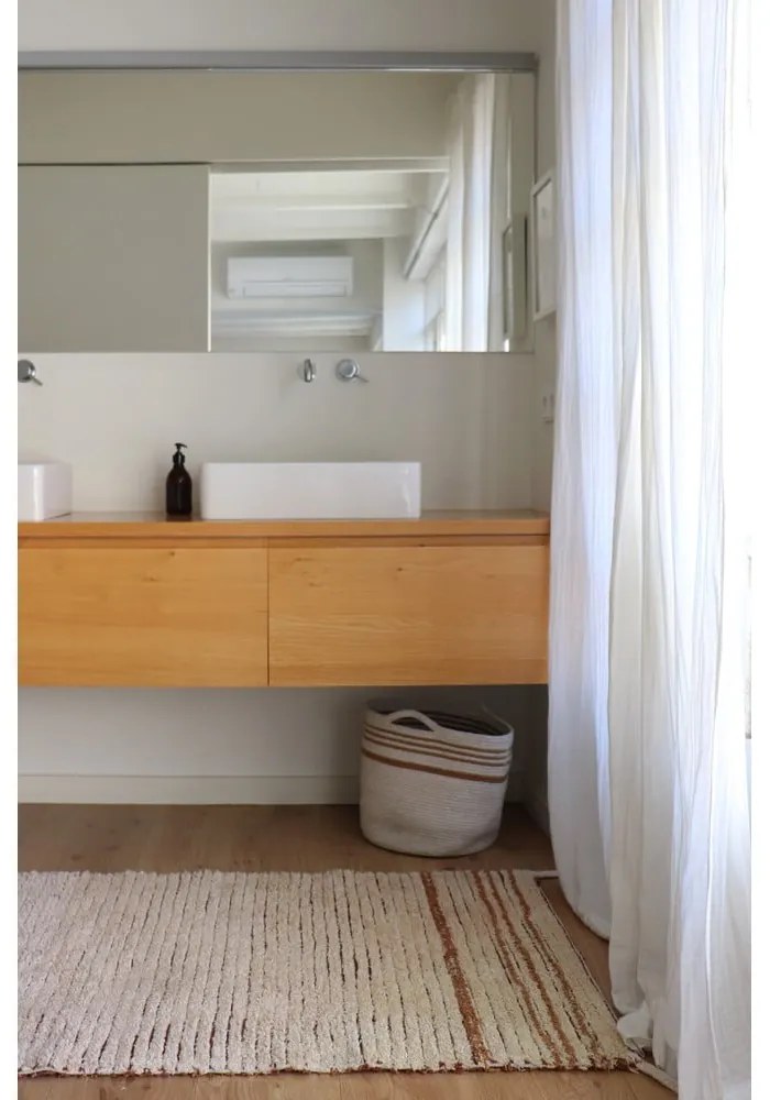 Covor cărămiziu din bumbac 80x140 cm Twin Toffee – Lorena Canals