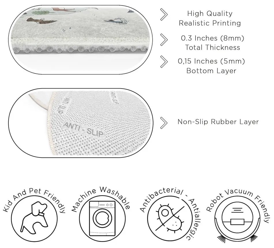 Covor de joacă pentru copii lavabil ø150 cm Big World – Mila Home