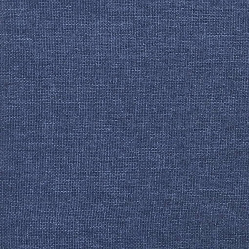 Pat box spring cu saltea, albastru, 80x200 cm, textil Albastru, 25 cm, 80 x 200 cm