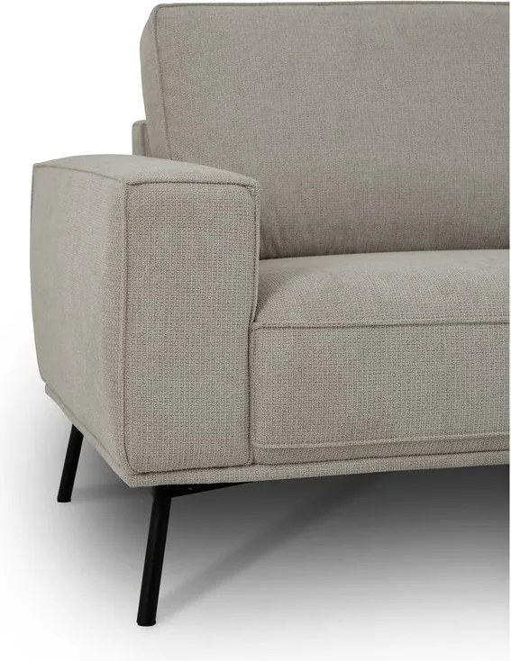 Colțar grej cu tapițerie din chenille (cu colț pe partea dreaptă/în formă de ”L”) Amsterdam – Scandic