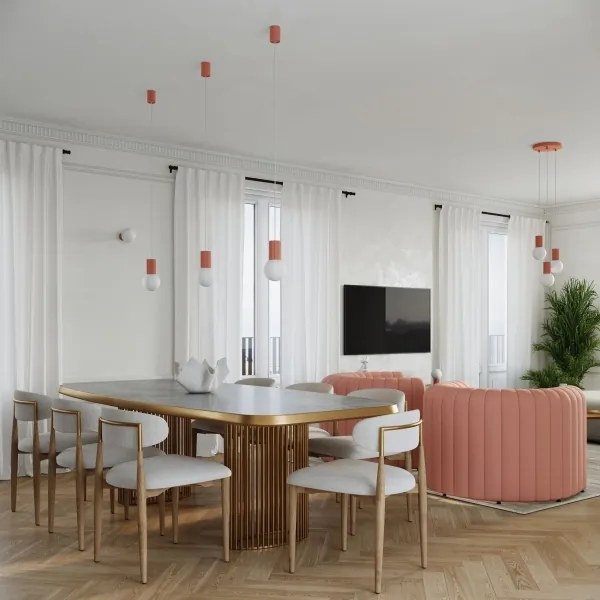 Lampă de masă Sollux SL.1756 HALO 1xG9/8W/230V d. 12 cm roz