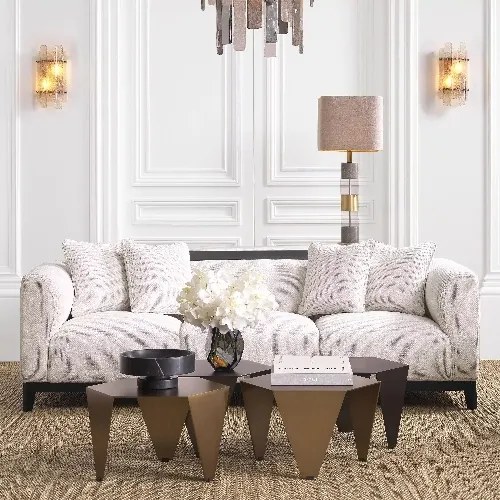 Veioza/ lampa de masa LUX Cullingham, alama antic/ alb