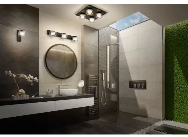 Osram -LED Plafonieră de baie ORBIS FLAME 4xLED/5,5W/230V IP44 neagră