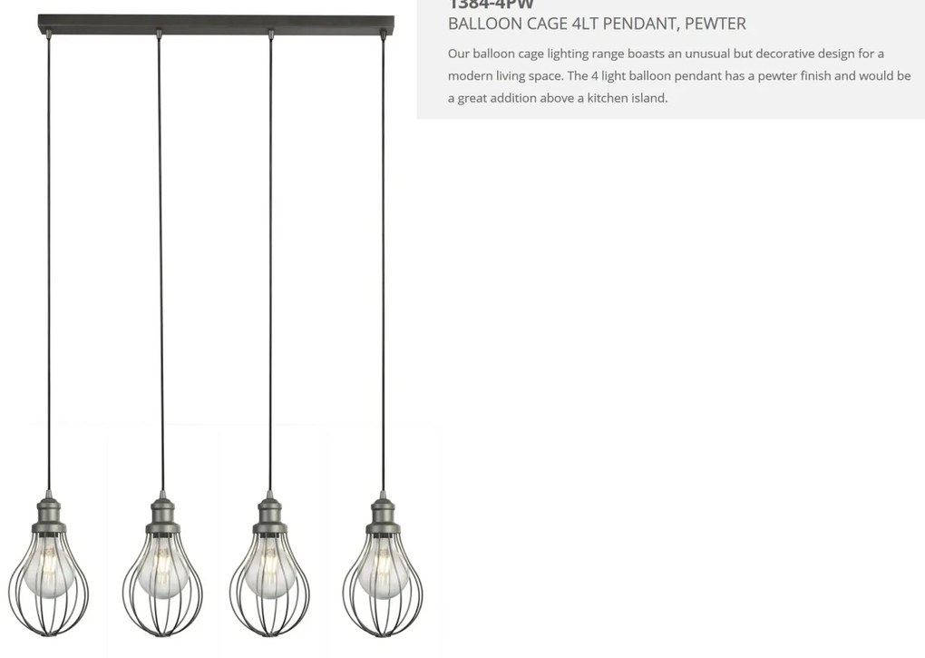Lustra moderna design decorativ Balloon Cage 1384-4PW SRT