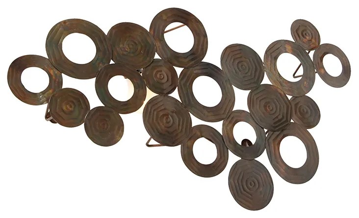 Aplică de perete Art Deco cupru 77 cm - Circles