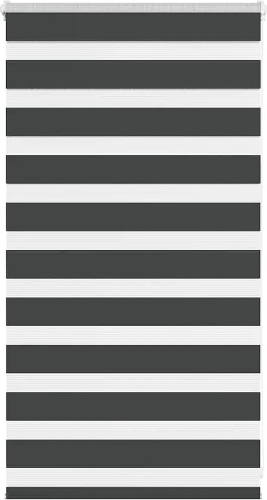 vidaXL Jaluzea tip zebra neagră lățime țesătură 70,9 cm poliester