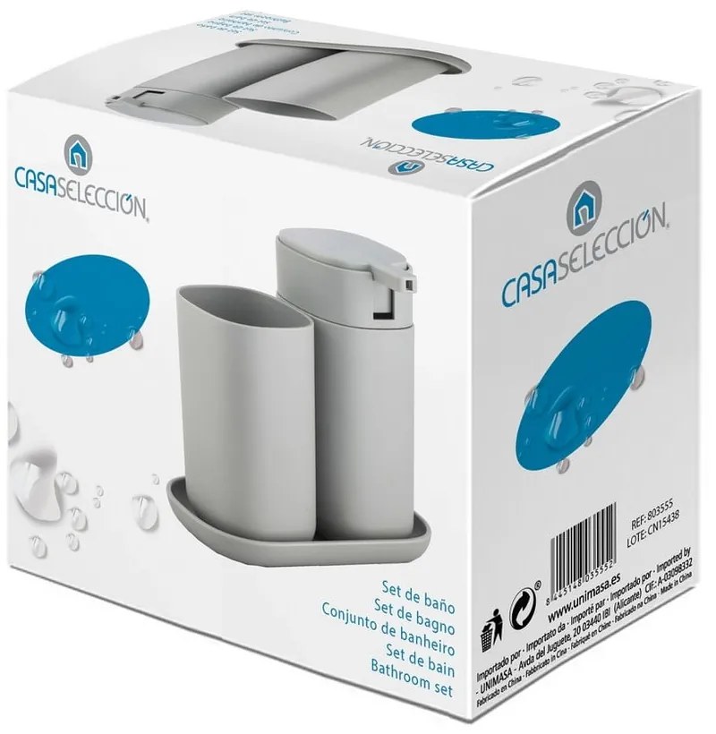 Set de accesorii de baie gri – Casa Selección