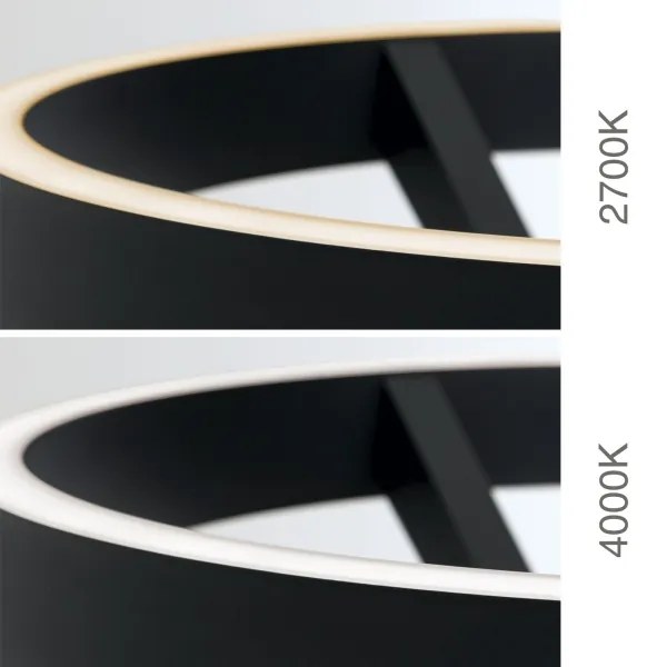 Orion - Lampă de podea LED KOLK, dimabilă, 40 W, 230 V, 2700/4000 K, neagră