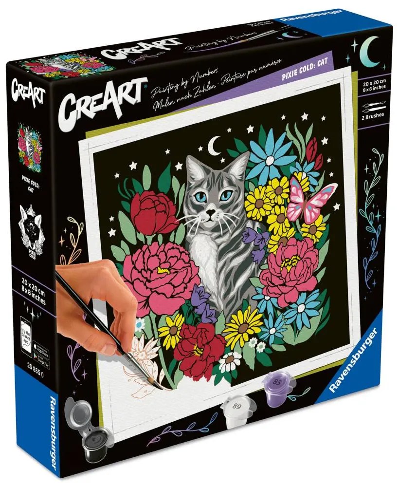 CREART PICTURA PE NUMERE PENTRU ADULTI EDITIE PIXIE COLD PISICA - RAVENSBURGER (RVSPBN25855)