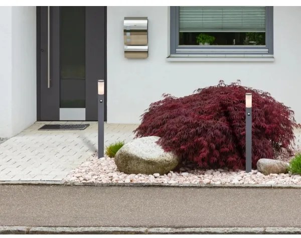 Lampă de exterior cu senzor Globo 3159AS BOSTON 1xE27/15W/230V IP44 110 cm antracit