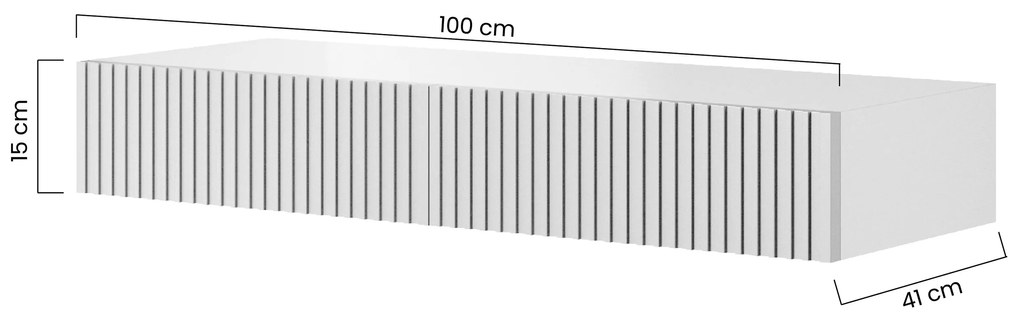 Consola suspendata/masa de toaleta Nicole 100 cm - negru mat