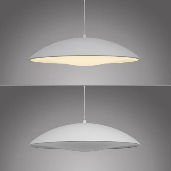 Schöner Wohnen LENTE 14606-16 – lampă suspendată LED dimabilă pe cablu, 17 W, 230 V, Ø 40 cm, albă