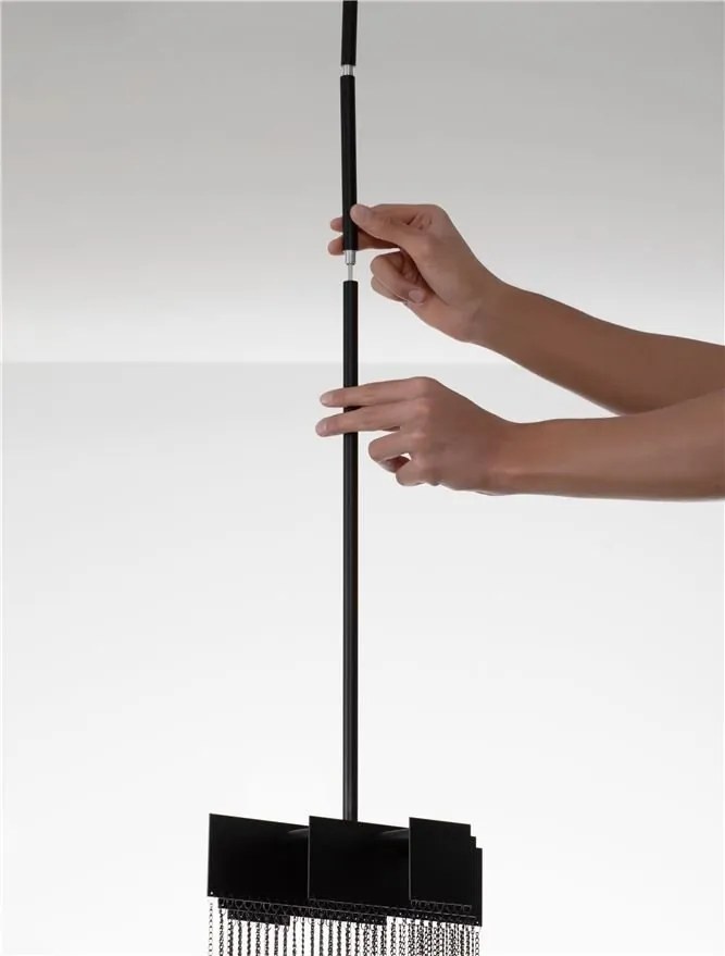 Lustra LED suspendata design modern REVIA negru