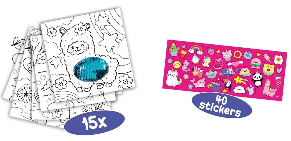 Carte de colorat cu paiete magice