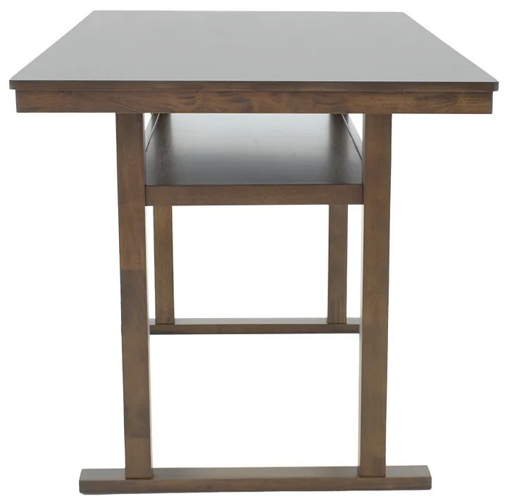 Masa de bar Tenor lemn natural cauciuc - MDF, culoarea nuc 150x90x91.5cm