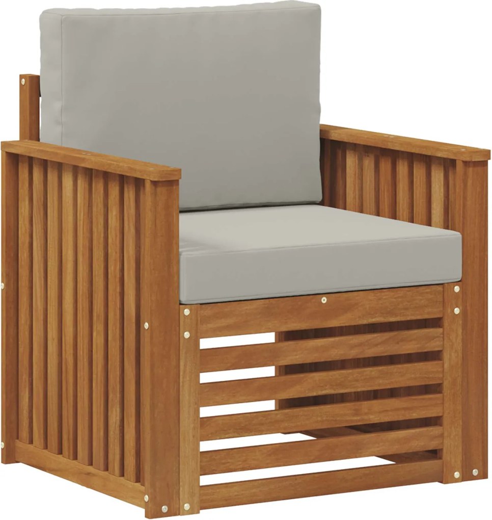 vidaXL Set de canapele de exterior cu pernă natural 71 x 63 x 73 cm