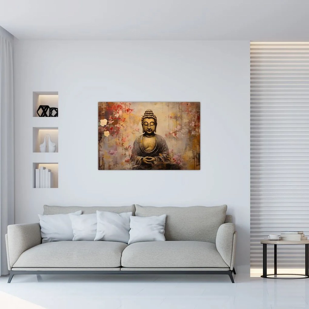 Tablou - Buddha, pictură (90x60 cm)