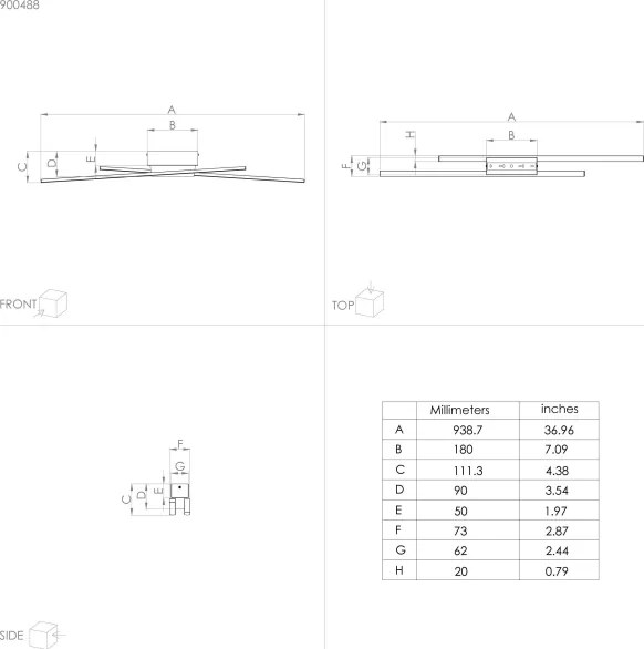 Plafonieră LED dimabilă PANAGRIA 2xLED/13W/230V Eglo 900488