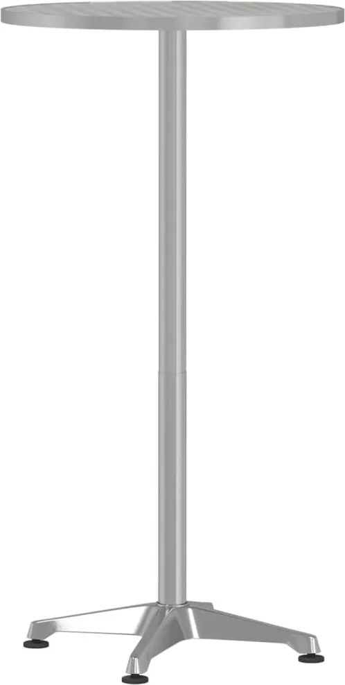 vidaXL Masă bar exterior înălțime reglabilă Ø59,5x70/109,5 cm aluminiu