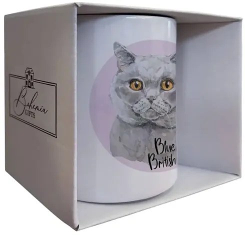 Bohemia Gifts Cană ceramică - Blue British, 350 ml