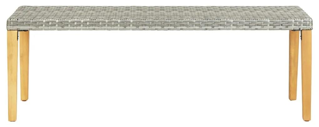 Banca de gradina, gri, 80 cm, poliratan Gri, 1, Gri