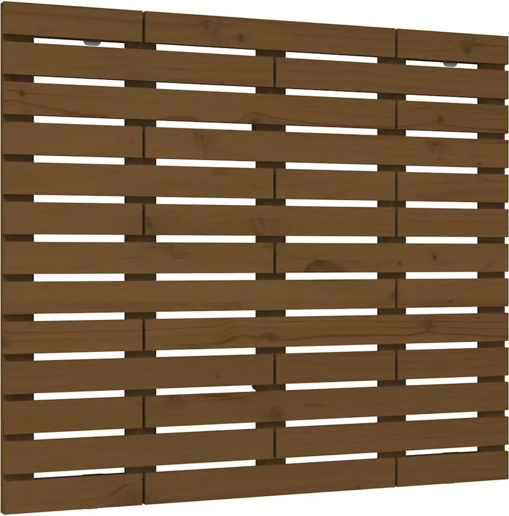 vidaXL Tăblie de pat pentru perete, maro miere, 96x3x91,5 cm, lemn pin