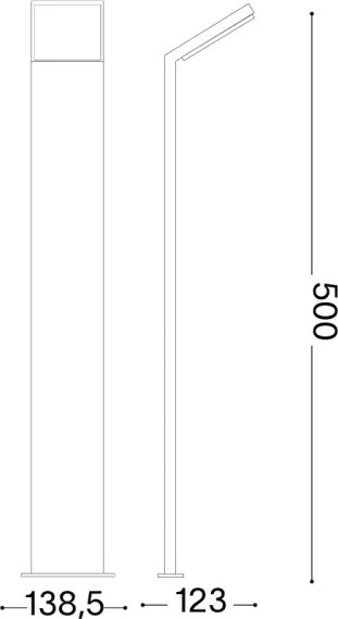 Ideal Lux - Lampă LED de exterior STYLE LED/8,5W/230V 3000K 50 cm CRI 90 IP54 maro