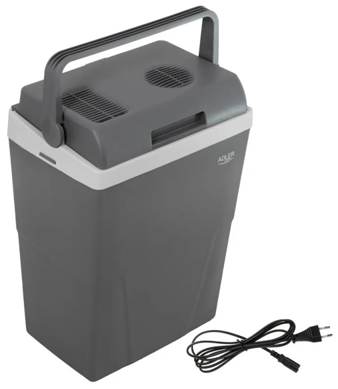 Lada frigorificа Adler AD 8094, 22 L, 45/55 W, 12V/220V, Clasa climatica ST, Izolatie speciala C5H10, Gri