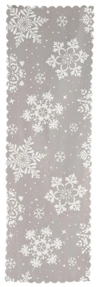 Set 4 fețe de pernă și un napron de masă cu model de Crăciun Minimalist Cushion Covers Snowflakes