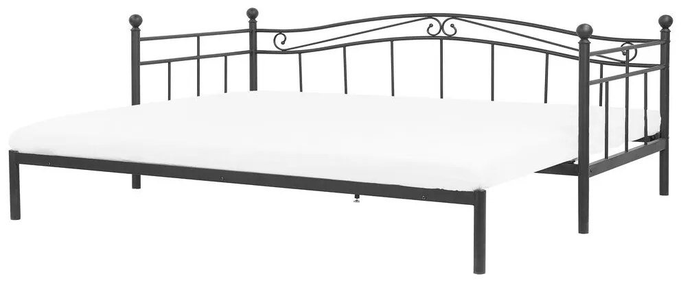 Pat extensibil 80 cm TULO (negru) (cu somieră). 1022656