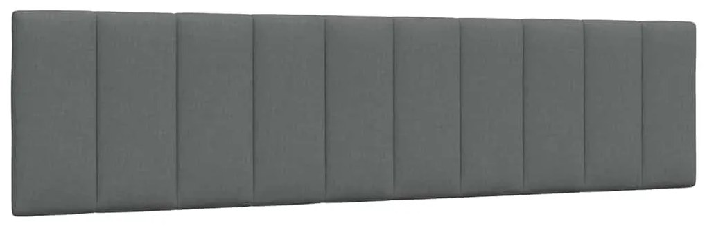 vidaXL Pernă pentru tăblie de pat, gri închis, 200 cm, material textil