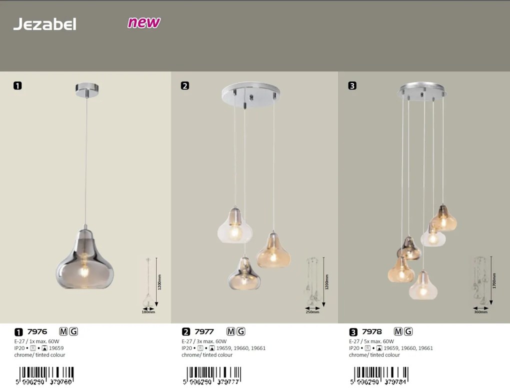 Pendul design modern Jezabel 7976 RX