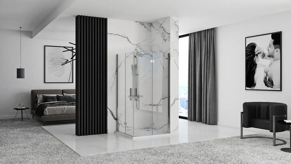 Cabina dus Rea Molier Chrome Double 100x100