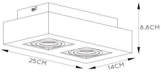 Spot LED Lucide 09119/11/31 XIRAX 2xGU10/5W/230V alb