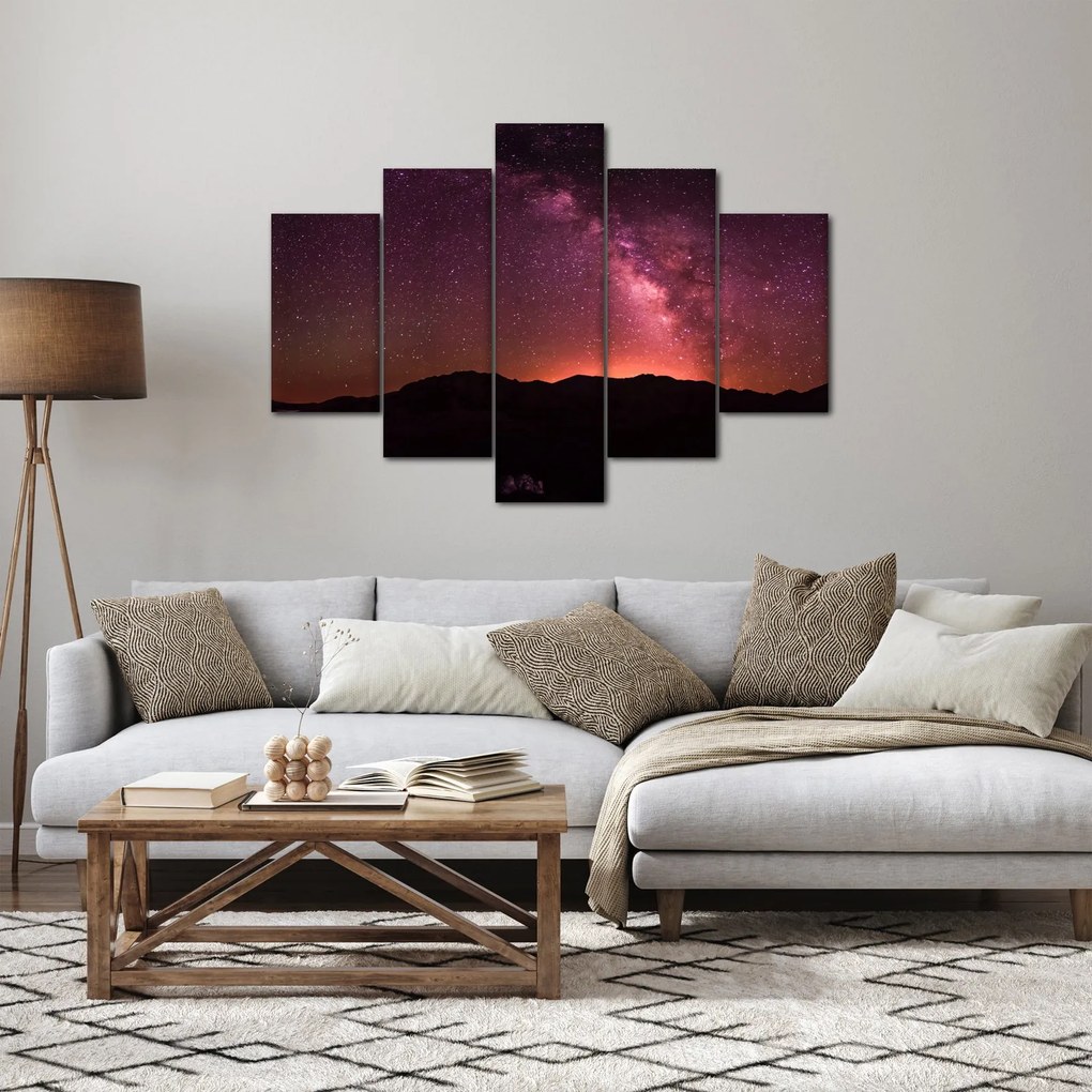 Tablou calea lactee roz (150x105 cm)