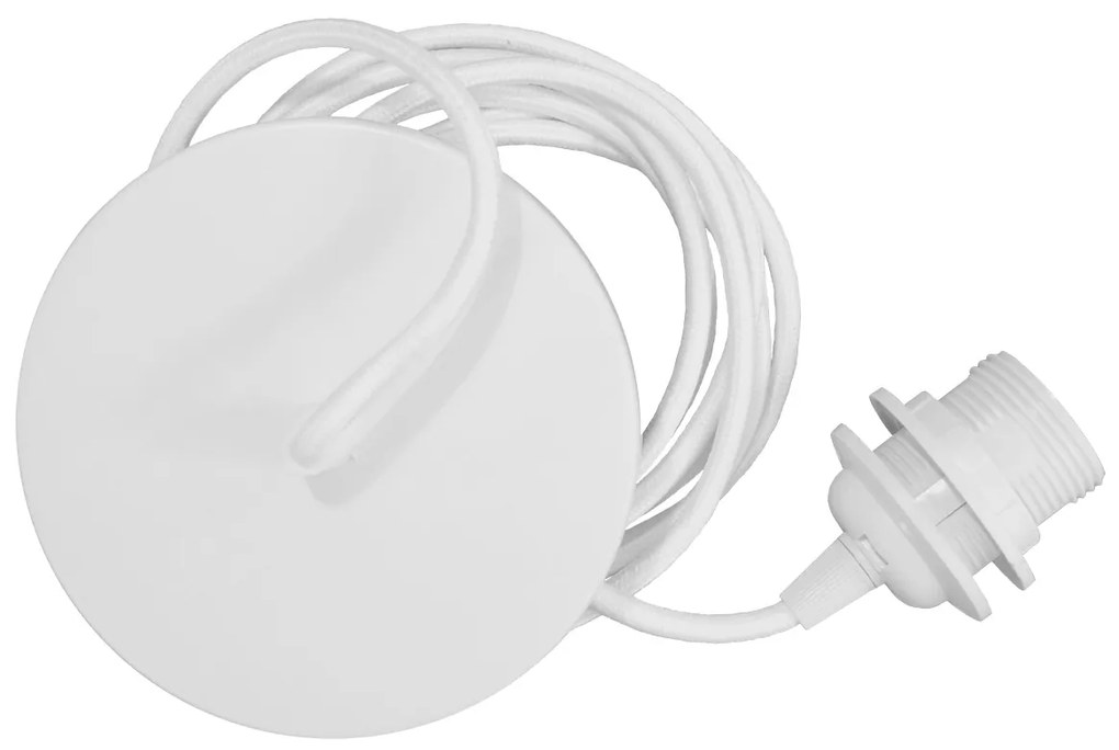 Abajur metalic design retro Clava Dine, Matt White