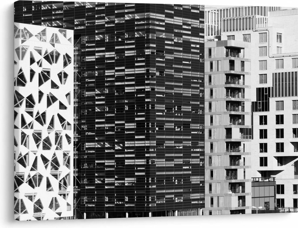 Tablou cu arhitectura alb neagră (70x50 cm)